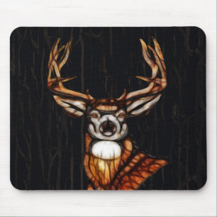 Hölzerne Holzhirsche Rustikales Land Personalisier Mousepad