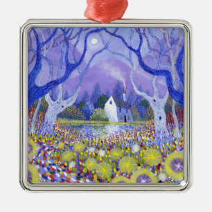 Hölzerne Hütte 2013 Silbernes Ornament