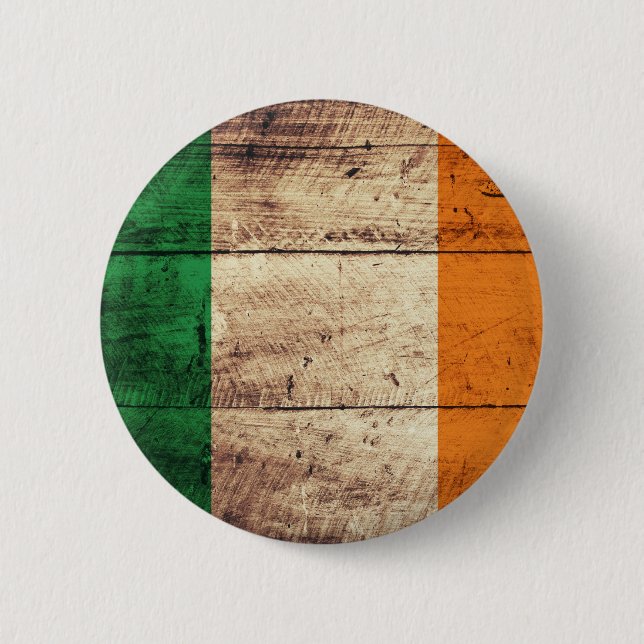 Hölzerne Irland-Flagge Button (Vorderseite)