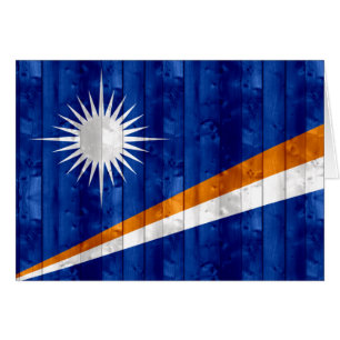 Hölzerne Marshallese Flagge