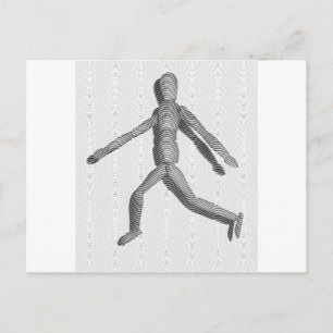 Hölzerne menschliche Schaufensterpuppe Postkarte