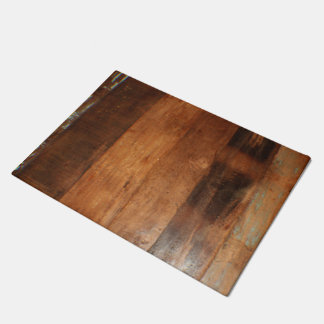 Hölzerne Platten Fußmatte