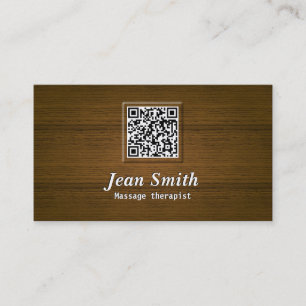 Hölzerne QR Code-Massage-Therapeut-Visitenkarte Visitenkarte