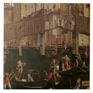 Hölzerne Rialto Brücke, vom Wunder des Reli Fliese