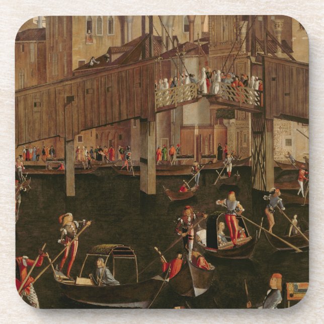Hölzerne Rialto Brücke, vom Wunder des Reli Untersetzer (Vorderseite)