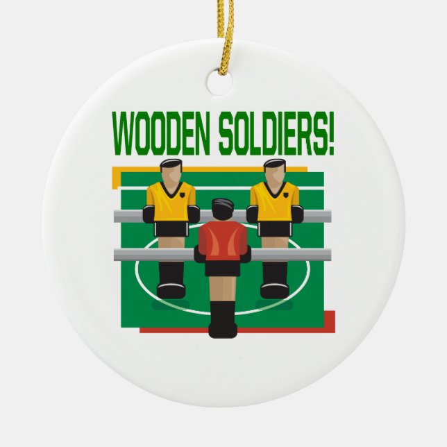 Hölzerne Soldaten Keramik Ornament (Vorne)
