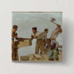 Hölzerne Struktur Button