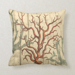 Hölzerne und kleine Koralle Kissen