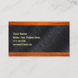Hölzerne und StahlVisitenkarte für Auftragnehmer Visitenkarte