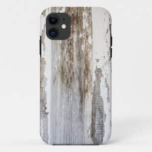 Hölzerne Wandbeschaffenheit der alten weißen Far iPhone 11 Hülle