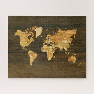 Hölzerne Weltkarte Puzzle