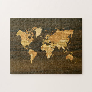 Hölzerne Weltkarte Puzzle
