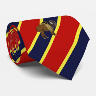 Hölzerner Abzeichen-Büffel Striped KleiderKrawatte Krawatte