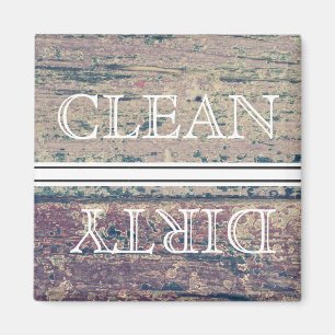 Hölzerner Art-Spülmaschinen-Magnet sauber u. Magnet