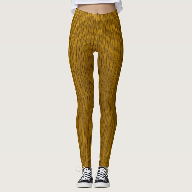 Hölzerner Korn-Druck Leggings (Vorderseite)