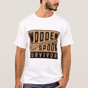 Hölzerner Löffel Überlebender Lustiger Erziehungsh T-Shirt