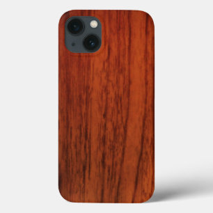 Hölzerner Mahagonidruck iPhone 13 Hülle