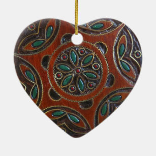 Hölzerner polnischer Platten-Entwurf Keramik Ornament