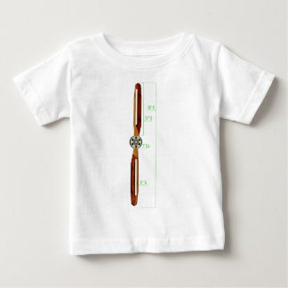 Hölzerner Propeller-schematisches Stütze-Flugzeug Baby T-shirt