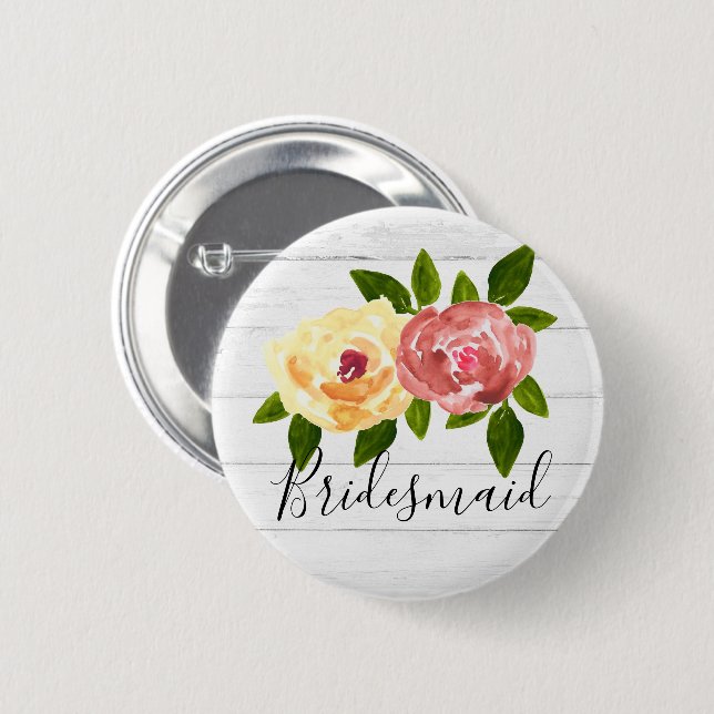 Hölzerner rustikaler button (Vorne & Hinten)
