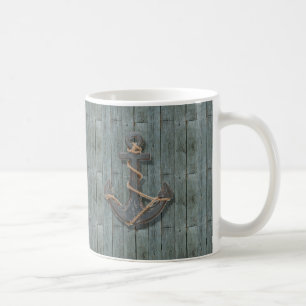 Hölzerner Seeanker rustikalen Treibholz Kaffeetasse