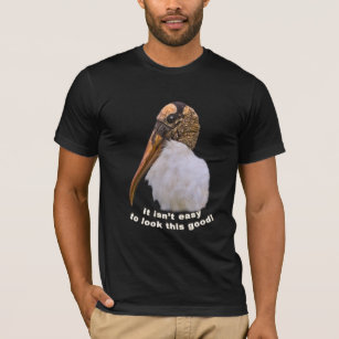 Hölzerner Storch-T-Shirt T-Shirt