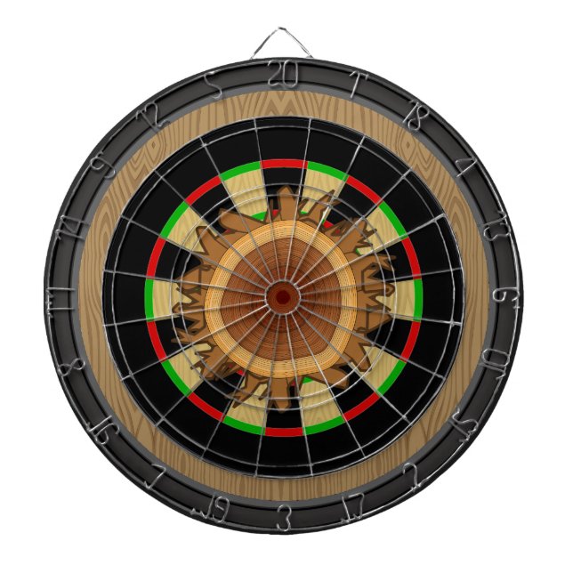 Hölzerner Stumpf mit hölzernem Korn-ZielDartboard Dartscheibe (vorne)