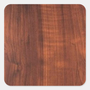 Hölzerner WALNUSS-Ende-KAUF-FREIER RAUM Blanc Quadratischer Aufkleber