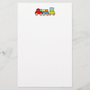 Hölzerner Zug mit Ziegelsteinen Briefpapier