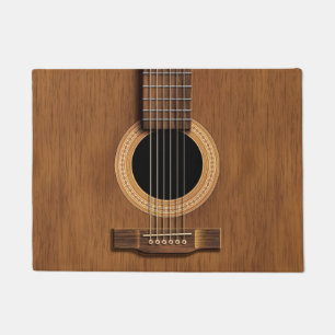 Hölzernes Akustikgitarre-rustikales Fußmatte