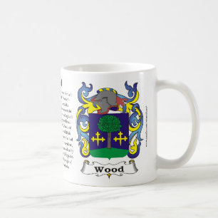 Hölzernes Familien-Wappen Tasse