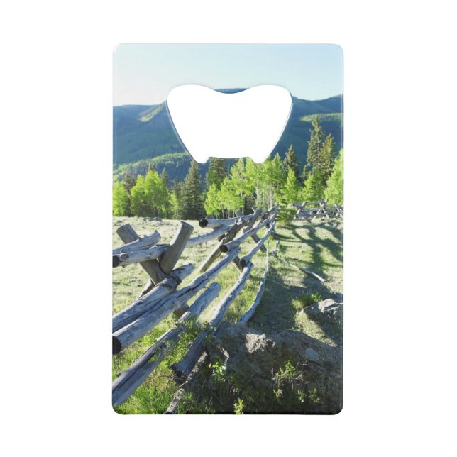 Hölzernes Fenceline Geldkarten Flaschenöffner (Vorderseite)