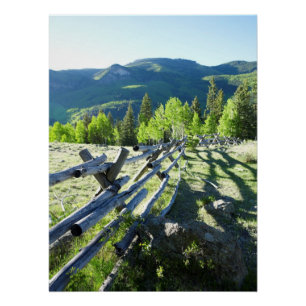 Hölzernes Fenceline Poster