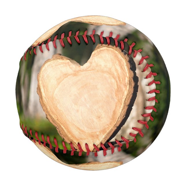 hölzernes Herz Baseball (Rückseite Links)