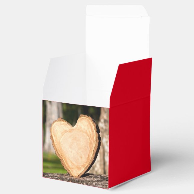 hölzernes Herz Geschenkschachtel (Geöffnet)
