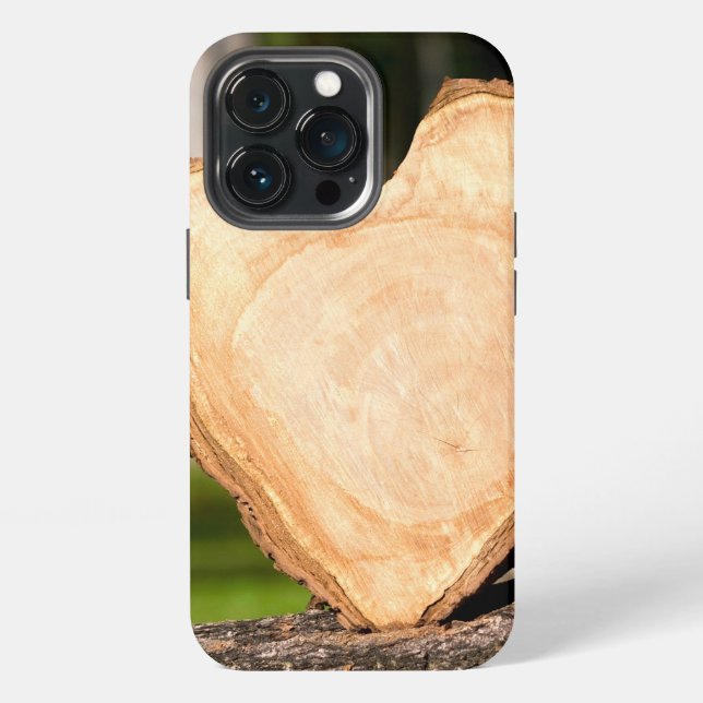 hölzernes Herz iPhone Hülle (Hinten)