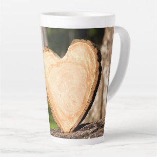 hölzernes Herz Milchtasse