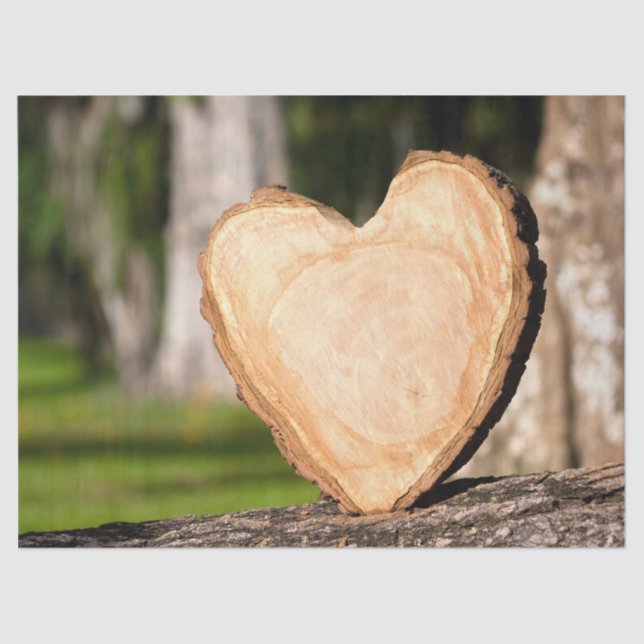 hölzernes Herz Seidenpapier (Vorderseite)