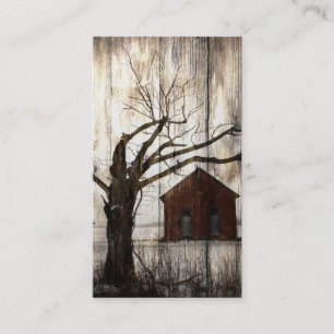 Hölzernes Korn-rustikales Land-rote Visitenkarte