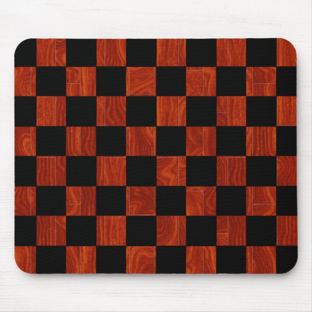 Hölzernes Schachbrett Mousepad (Vorne)