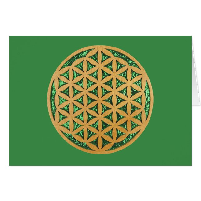 Hölzernes Schnitzen der Blume des Lebens (Vorderseite (Horizontal))