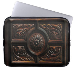 Hölzernes Schnitzen Laptopschutzhülle