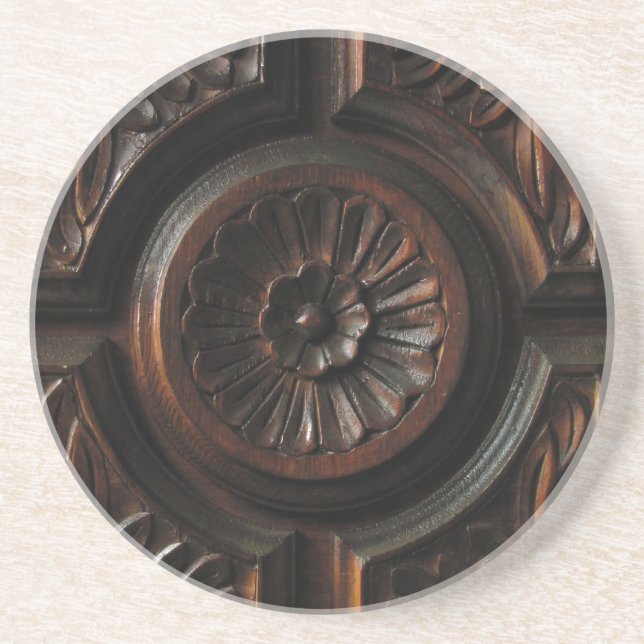 Hölzernes Schnitzen Sandstein Untersetzer (Vorne)