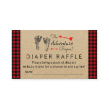 Holzfäller-Buffalo-Karo-Jungen-Windel-Raffle-Ticke