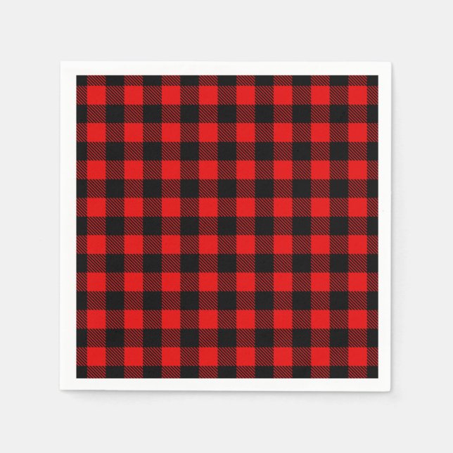 Holzfäller Buffalo Karo Serviette (Vorderseite)