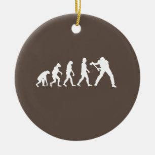 Holzfäller-Evolution Keramik Ornament