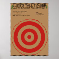 Holzfäller-Geburtstag - Axtwerfen-Spielposter