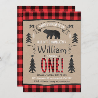 Holzfäller-Geburtstags-Einladungs-Holzfäller-Party Einladung