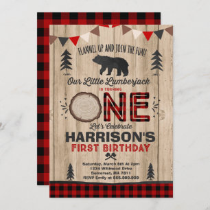 Holzfäller-Geburtstags-Einladungs-Holzfäller-Party Einladung