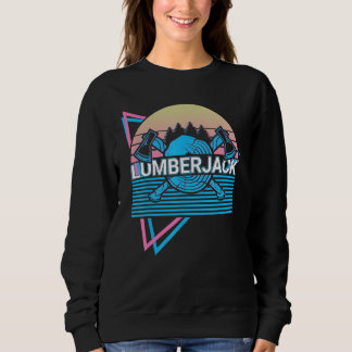 Holzfäller Holzarbeit Retro Sweatshirt